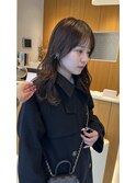 ダークブラウンカラー×サイドバング