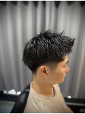 スキンフェード/スパイキーショートパーマ