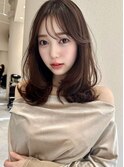 【MINX】くびれヘアアプリコットオレンジハイライトカラー表参道