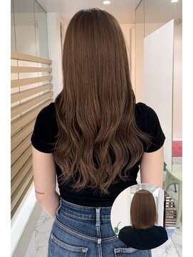 リゼル ユア 渋谷(RISEL YUA) 完全赤み除去カラー×シールエクステ80本