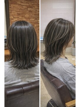 筋感ハイライトでつくる動きのあるミディアム