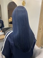 シアエミュー 新越谷店(SHEER emu)&nbsp;ブリーチ１回　ネイビーブルー