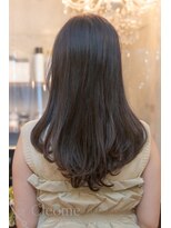 クレオメ 田町店(Cleome) シースルーバング大人ガーリーミディアムレイヤーカット黒髪美髪