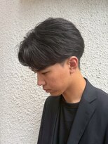 ロットオム 茅ヶ崎(Lot HOMME) リバースセンターパート/ニュアンスパーマ/ダウンバング/茅ヶ崎