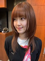 ナループロアポンテ(Nalu pu loa PONTE)&nbsp;ミディアムレイヤー海外風レイヤー暖色ベージュオレンジブラウン