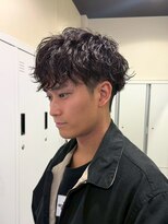 ロットオム 茅ヶ崎(Lot HOMME)&nbsp;リバースセンターパート/ニュアンスパーマ/ダウンバング/茅ヶ崎