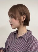 大人ボブ×ボルドーブラウンで秋のツヤ髪