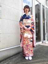 コアフィールフィス(COIFFURE fils) 【見附・今町】成人式 文庫系帯結び ショートアレンジ