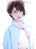 ベージュ小顔ショートボブスタイル【Cirrus by Cloud zero】