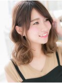 ★外国人風ピンクベージュ★ゆるふわミディアム20代30代40代★6
