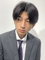 大人センターパートニュアンスパーマワンカールパーママッシュ