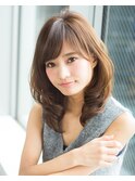 大人かわいいくびれひし形レイヤーミディアム20代30代40代50代