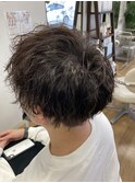 ツーブロックマッシュ×ソフトツイスト
