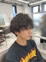 バング長めの波巻きスパイラル