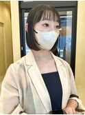 透明感カラーケアカラーボブ小顔カット