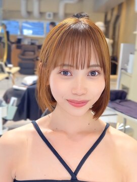 ティア(Tia.) （ハイトーンボブ/ミルクティーベージュ/シースルーバング）