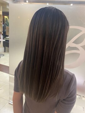 ヘアースペースブルーム ヒーロー 園田店(HAIR SPACE BLOOM hero) 【園田/バレイヤージュカラー】ミルクティーベージュ