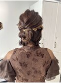 ハーフアップアレンジ×結婚式ヘアセット