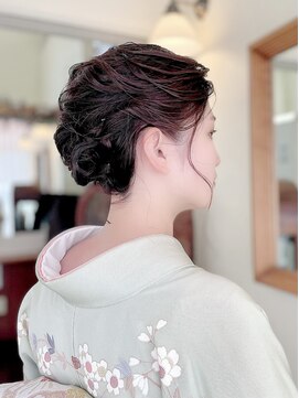 ティーズヘアイナガキイヴピアジェ 短い髪のまとめ髪＿和装＿イベントヘア