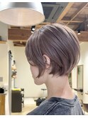 ハイライト　レイヤー ショートヘア　ボブ　くびれレイヤー 
