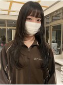 福井韓国シャギーフェイスレイヤーカットぱっつんロング学生