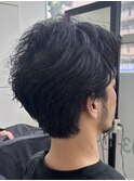 癖毛を活かしたパーマ風スタイル