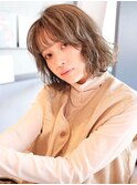 ■艶感グレージュカラーくせ毛風波巻きカールHARBORS鎌倉17-1