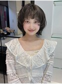《オオキタ》ふわふわボブウルフとオリーブグレージュ