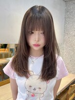 サンク 原宿 表参道(cinq) ★ロングレイヤーカットロングウルフカットミルクティーベージュ