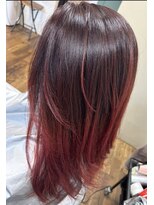テーラヘアー 南行徳店(TELA HAIR) ベリーピンクバレイヤージュ