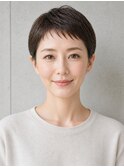 髪質改善×白髪ぼかし恵比寿ショート-5歳見え