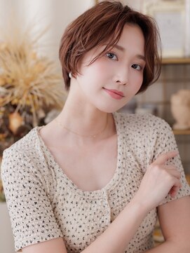 カバーヘアアンドスパ ブリス 浦和(COVER HAIR&SPA bliss) ピンクメッシュブリーチなし小顔ショートボブウルフパーマ30代