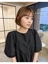 オトソーデン(Oto-soden) 丸みショートボブ×ベージュブラウン