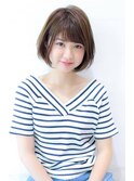 大人可愛い小顔ナチュラルボブフォギーベージュカラー 奈良清水
