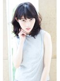 簡単に内巻きになるミディアムヘア　/ザシーバイアフロ