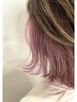 バベル(BABEL Hair Design)&nbsp;【BABEL】インナーカラー＿スリークボブ厚めバング