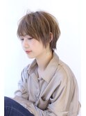 イメチェンローライトフォギーベージュ小顔ワンサイドショート