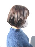 【ハンドブローできまる】丸みボブ×モカブラウン