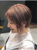 エアリーショート　アプリコットブラウン