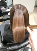 【髪質改善・縮毛矯正】ツヤ髪ストレートメルティカラー