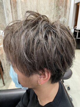 パシフィックダズールコパン(Pacific Dazzle copain) グレージュ　マッシュ　ショート　メンズカット