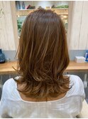 アースカラー/レイヤーカット/ブラウンカラー