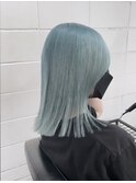 ターコイズミントグリーン切りっぱなし