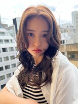 ロンド ストラーダ 心斎橋(Lond strada)&nbsp;韓国前髪顔周りロング×デザインカラー[心斎橋/髪質改善]