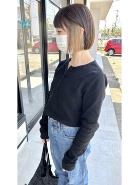 ムード タテマチ(mood tatemachi) ミニボブ×インナーカラーミルクティー