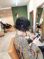 ヨハク(yohak)&nbsp;ミニボブ×ウェーブパーマ