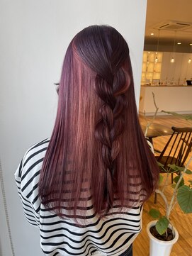 ルッツ(Lutz. hair design) 2/24  violet pink  ×  pink