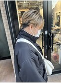 ハンサムショート×ブロンドバレイヤージュ