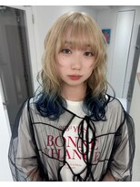 ペレ 渋谷(PELE)&nbsp;デザインカラー/レイヤーカット/ウェットヘア/オリーブベージュ