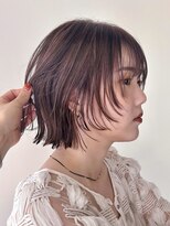 シスタ(SISTA)&nbsp;フェイスレイヤーボブくびれボブピンクブラウン【自由が丘】